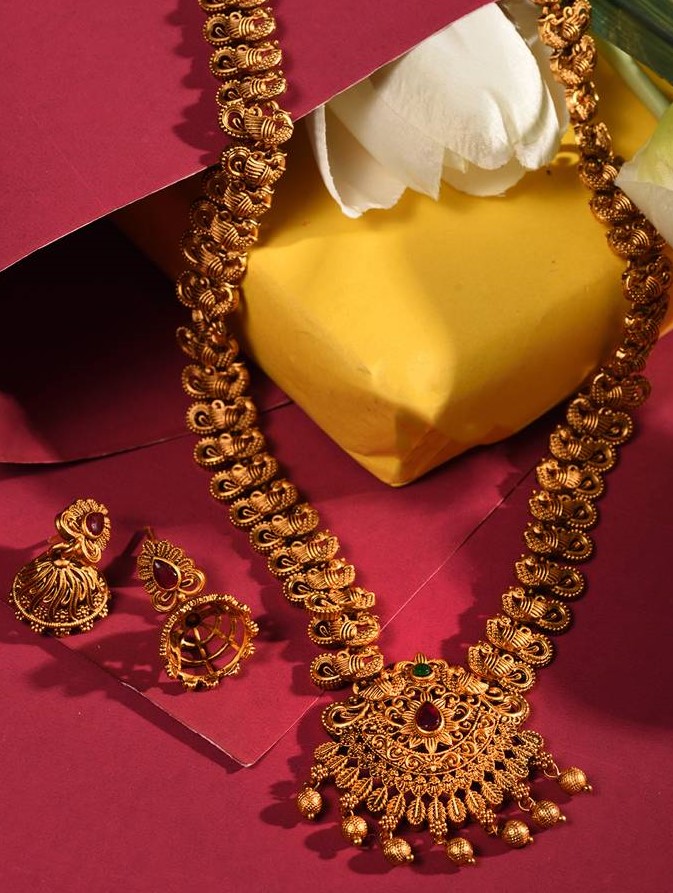 Antique and temple finish jewellery